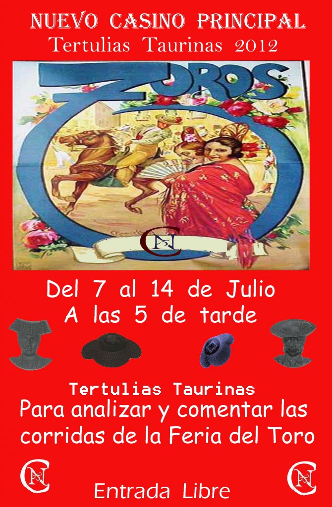 Cartel Tertulias Taurinas 2012